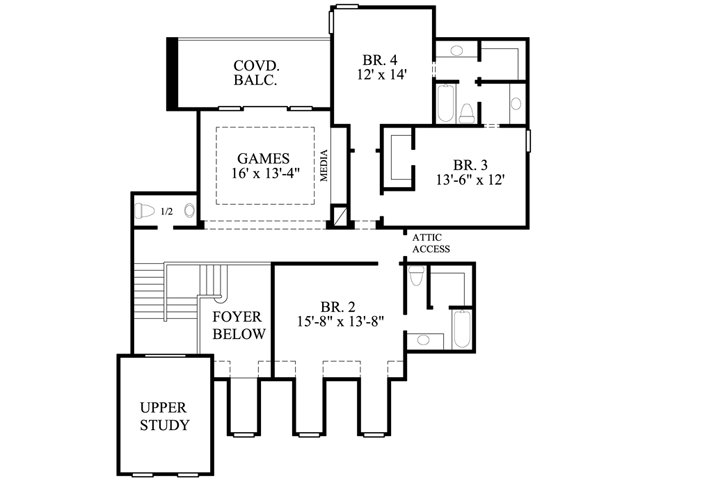 Upper/Second Floor Plan: 62-295