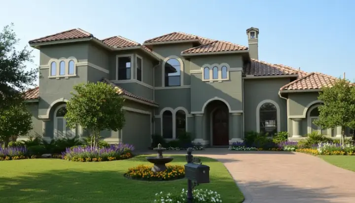 Mediterranean house plans 62-297 - front exterior, 4,158 sq ft, 3 bed, 3 bath house plans | Monster House Plans