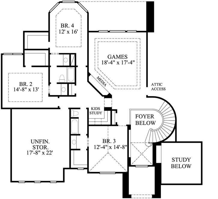 Upper/Second Floor Plan: 62-301