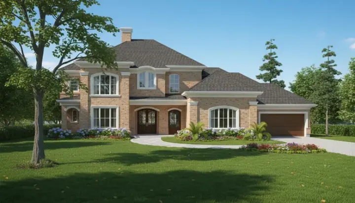 Mediterranean house plans 62-302 - front exterior, 4,181 sq ft, 5 bed, 4 bath house plans | Monster House Plans