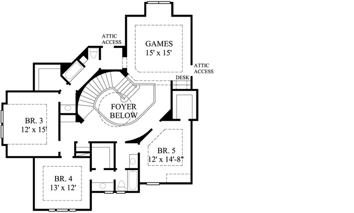 Upper/Second Floor Plan: 62-302