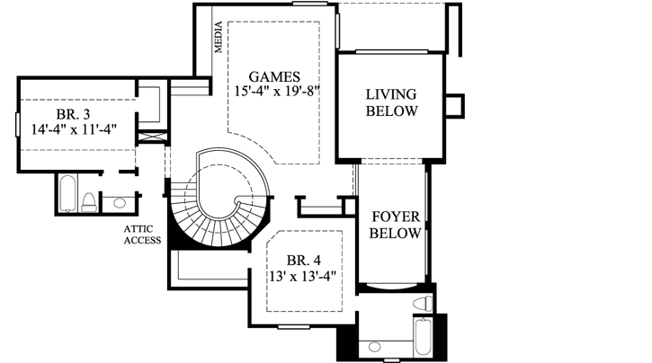 Upper/Second Floor Plan: 62-303