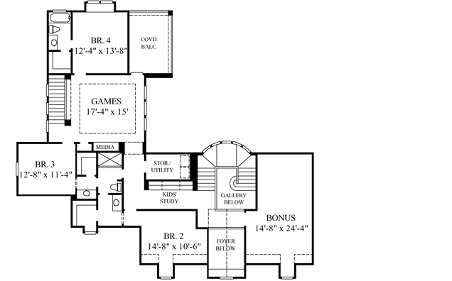 Upper/Second Floor Plan: 62-306