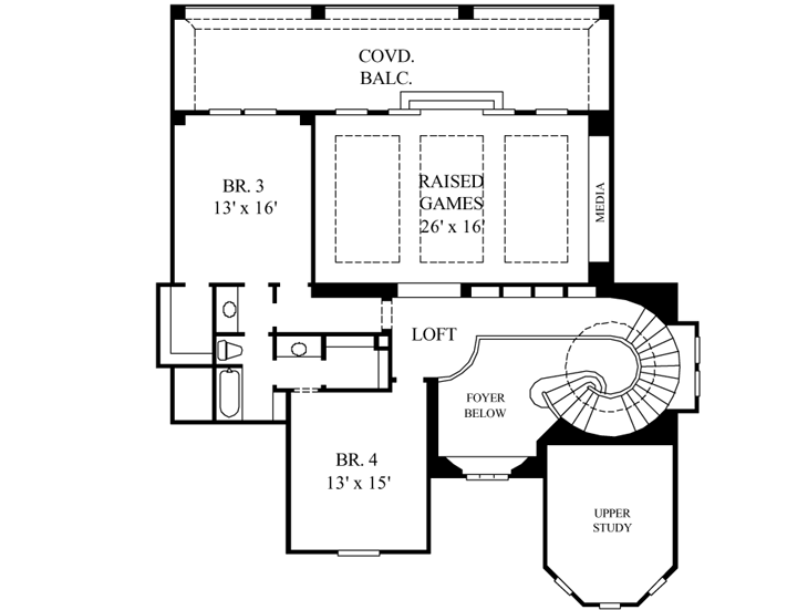 Upper/Second Floor Plan: 62-312