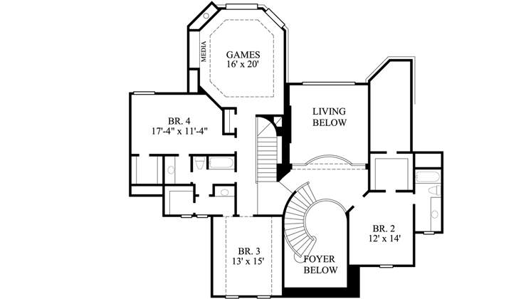 Upper/Second Floor Plan: 62-313