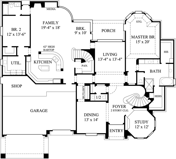 Main Floor Plan: 62-315
