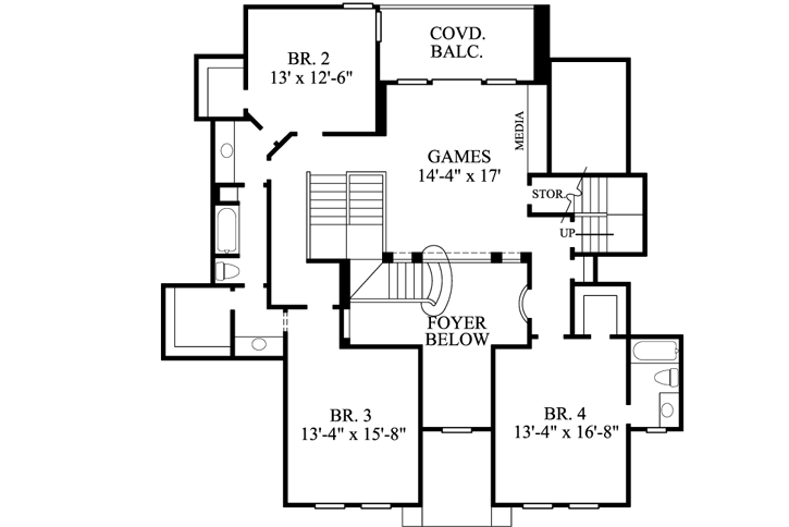 Upper/Second Floor Plan: 62-318