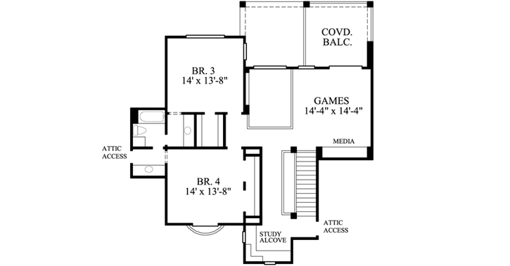 Upper/Second Floor Plan: 62-323