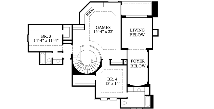 Upper/Second Floor Plan: 62-326
