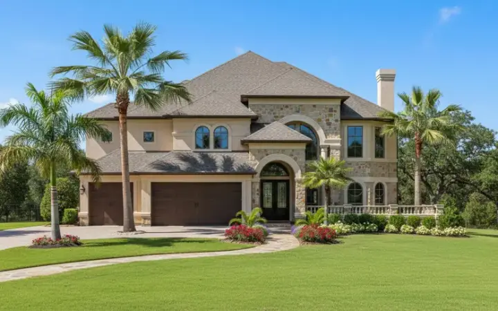 Mediterranean house plans 62-327 - front exterior, 4,354 sq ft, 4 bed, 3 bath house plans | Monster House Plans