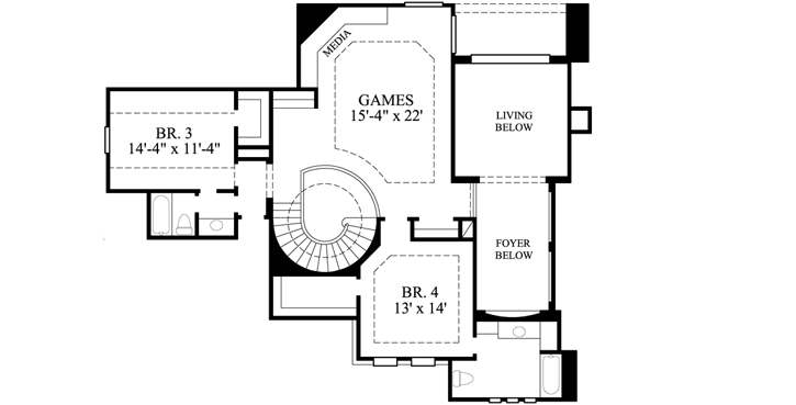 Upper/Second Floor Plan: 62-328