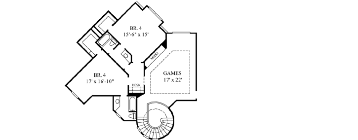 Upper/Second Floor Plan: 62-329