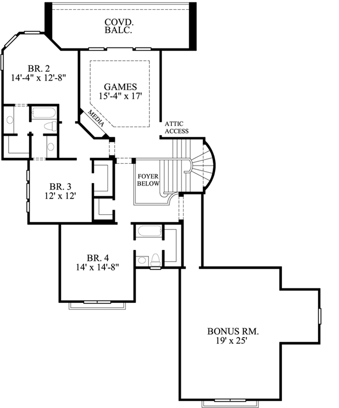 Upper/Second Floor Plan: 62-330