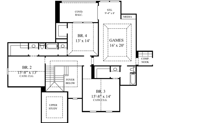 Upper/Second Floor Plan: 62-332