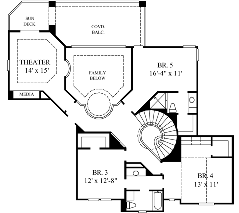 Upper/Second Floor Plan: 62-333