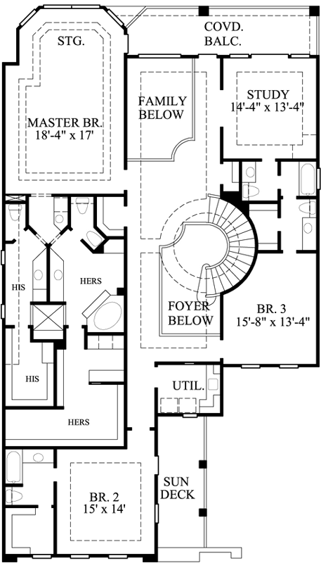 Upper/Second Floor Plan: 62-334