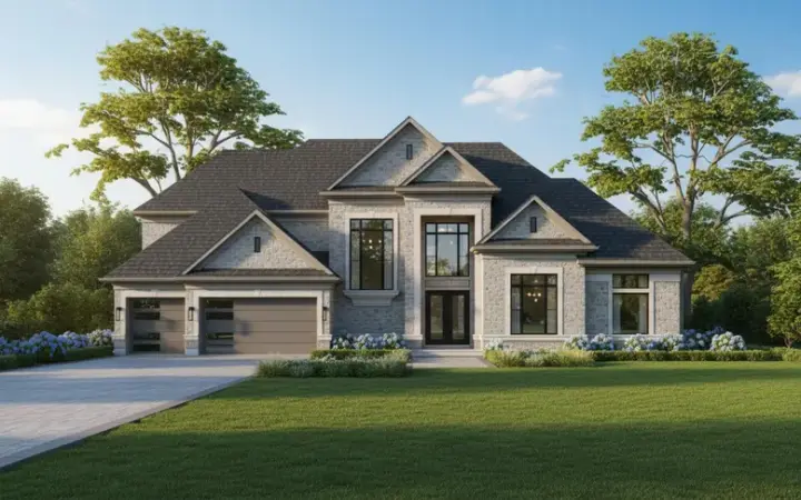 Traditional house plans 62-335 - front exterior, 4,421 sq ft, 4 bed, 3 bath house plans | Monster House Plans