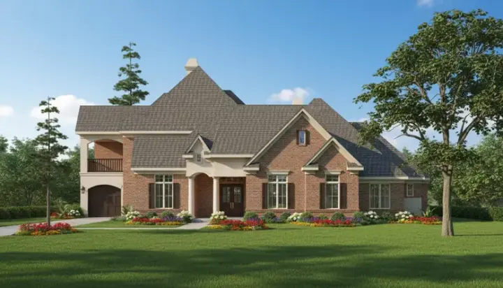 Traditional house plans 62-336 - front exterior, 4,429 sq ft, 4 bed, 4 bath house plans | Monster House Plans