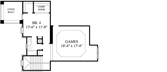 Upper/Second Floor Plan: 62-336