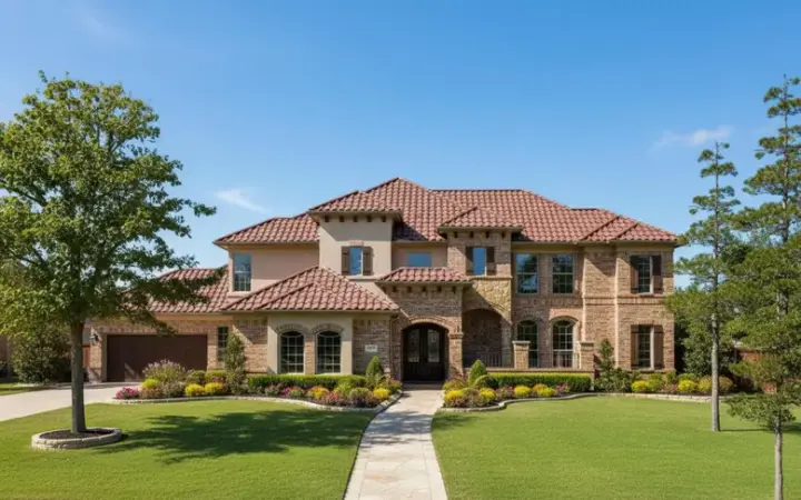 Mediterranean house plans 62-337 - front exterior, 4,434 sq ft, 5 bed, 4 bath house plans | Monster House Plans