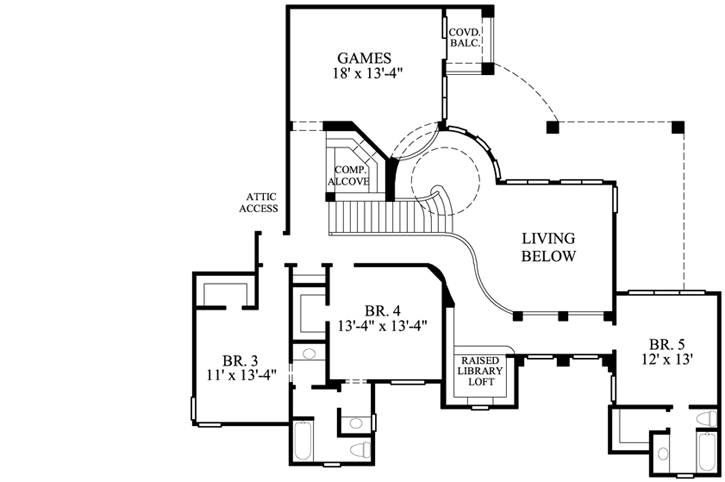 Upper/Second Floor Plan: 62-337