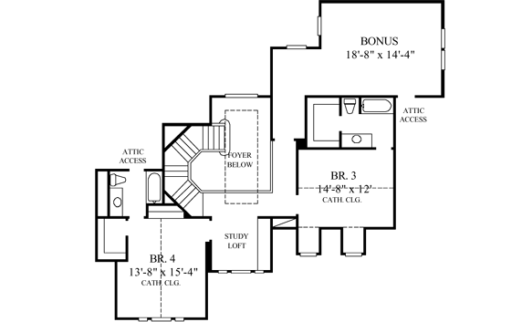 Upper/Second Floor Plan: 62-338