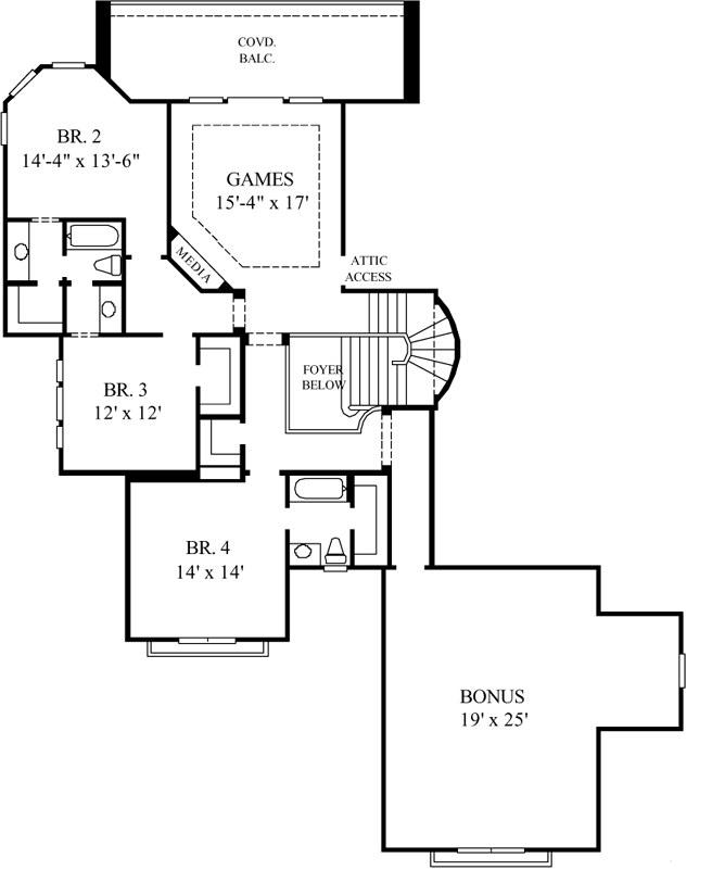 Upper/Second Floor Plan: 62-339