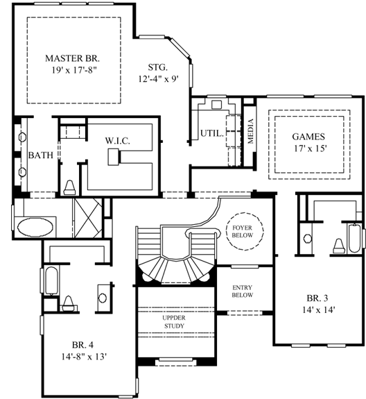 Upper/Second Floor Plan: 62-341