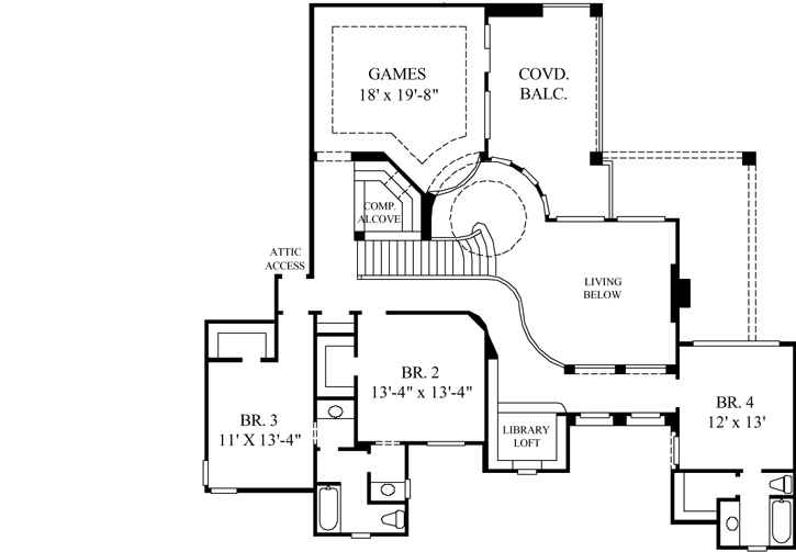 Upper/Second Floor Plan: 62-342