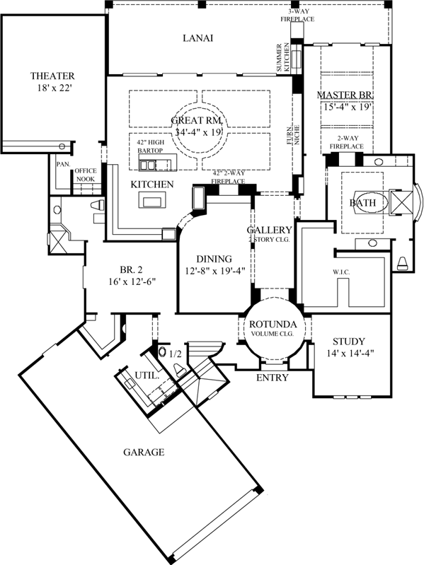 Main Floor Plan: 62-344
