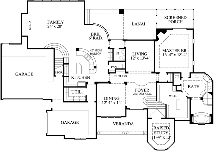 Main Floor Plan: 62-345