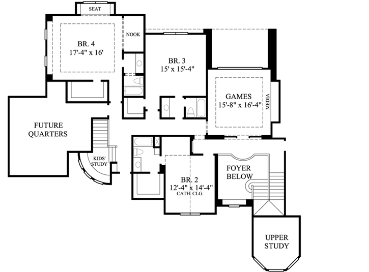 Upper/Second Floor Plan: 62-345