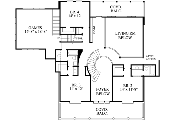 Upper/Second Floor Plan: 62-351