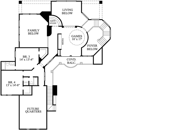 Upper/Second Floor Plan: 62-353