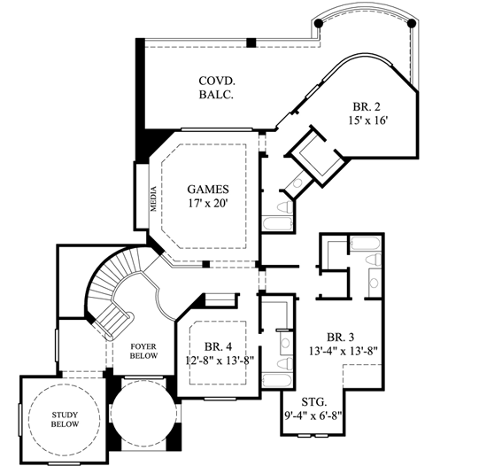 Upper/Second Floor Plan: 62-354