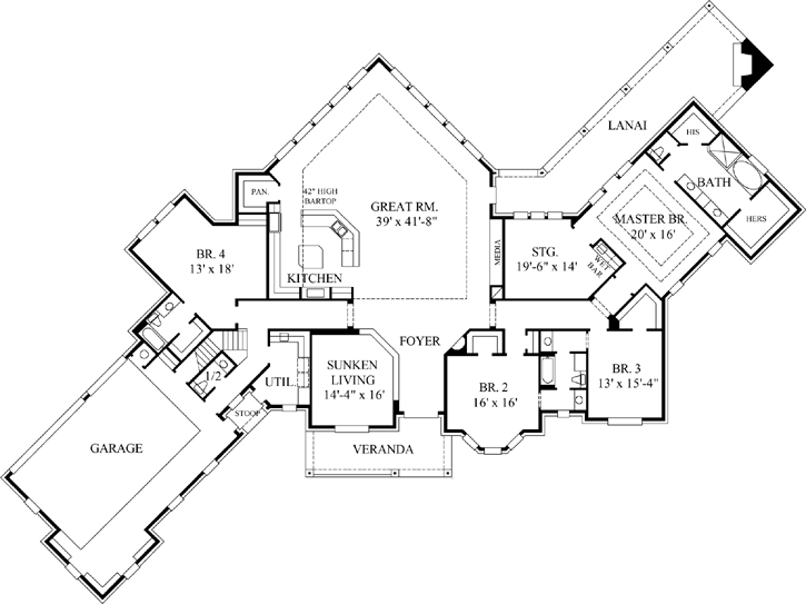 Main Floor Plan: 62-355