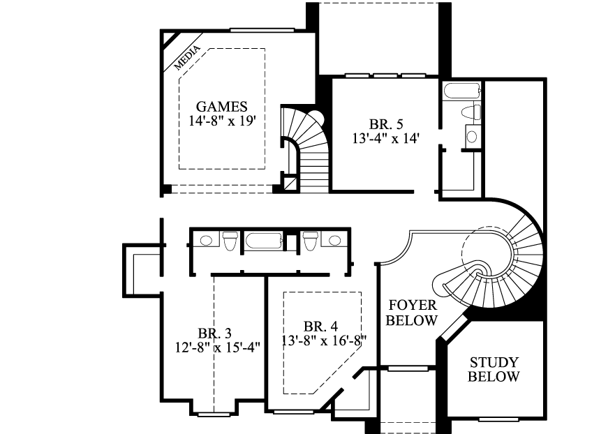 Upper/Second Floor Plan: 62-356