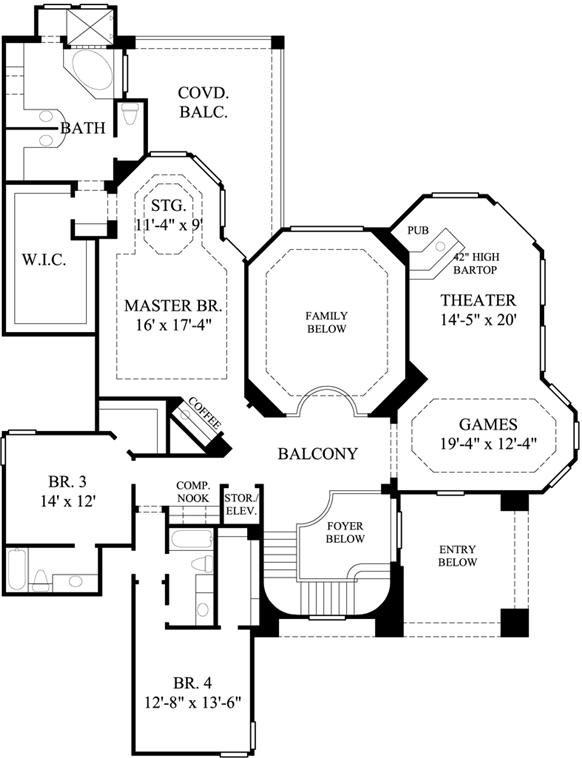 Upper/Second Floor Plan: 62-359