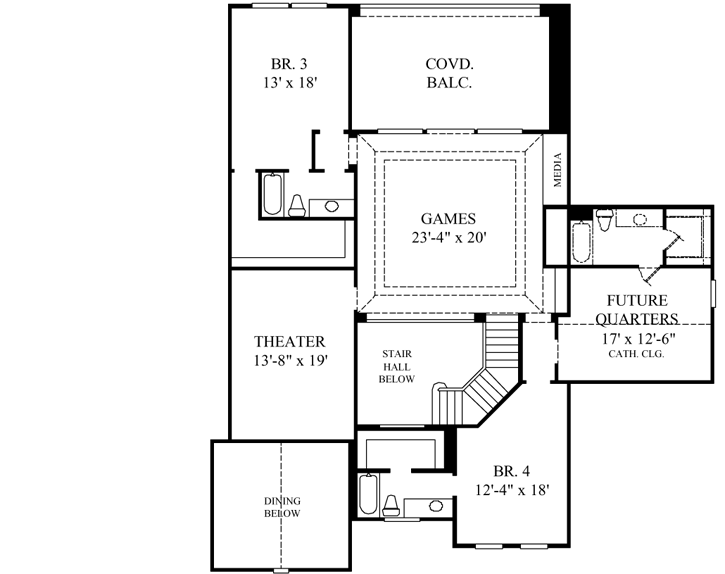 Upper/Second Floor Plan: 62-361