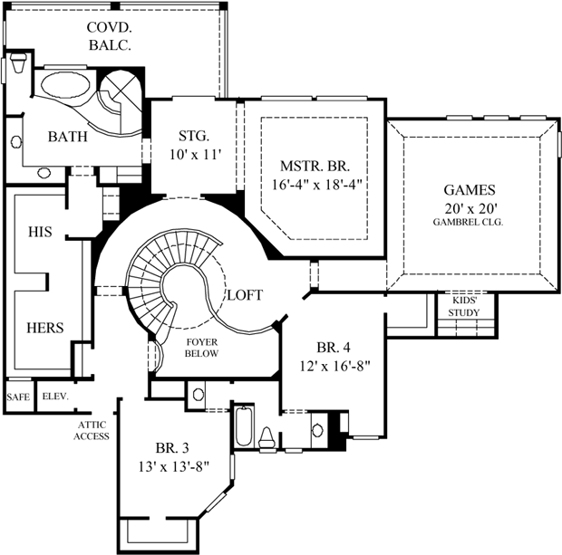 Upper/Second Floor Plan: 62-365
