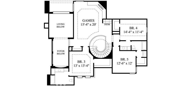 Upper/Second Floor Plan: 62-366