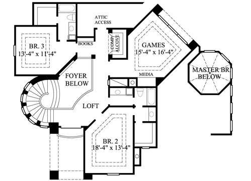 Upper/Second Floor Plan: 62-367