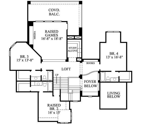 Upper/Second Floor Plan: 62-368
