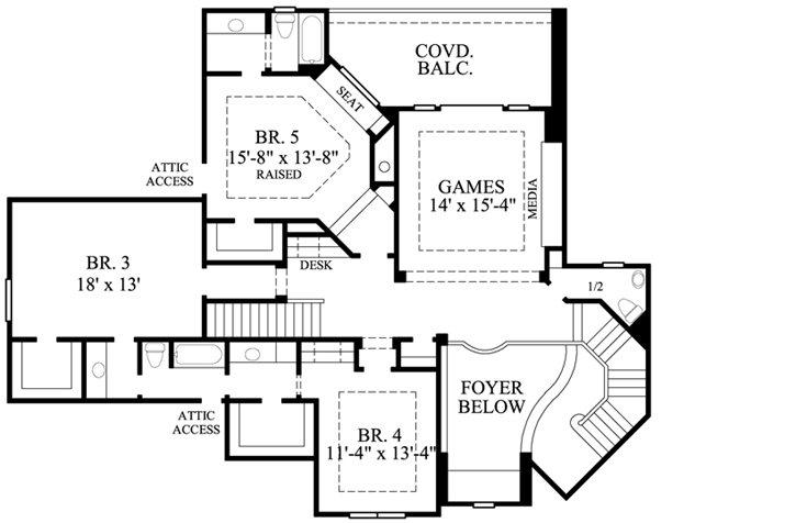Upper/Second Floor Plan: 62-369