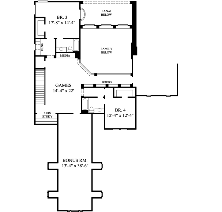 Upper/Second Floor Plan: 62-371