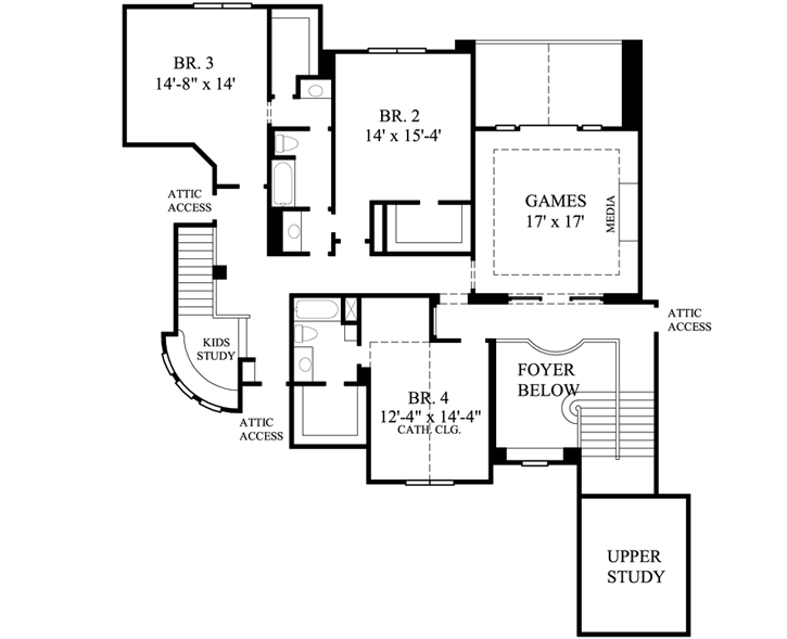 Upper/Second Floor Plan: 62-372