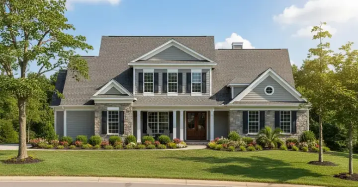 Southern Colonial house plans 62-375 - front exterior, 4,633 sq ft, 4 bed, 4 bath house plans | Monster House Plans