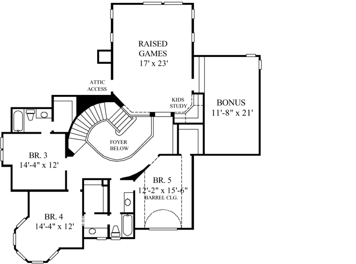 Upper/Second Floor Plan: 62-376
