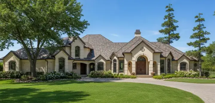 Traditional house plans 62-382 - front exterior, 4,700 sq ft, 5 bed, 4 bath house plans | Monster House Plans