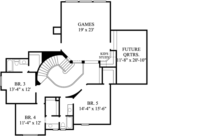 Upper/Second Floor Plan: 62-383